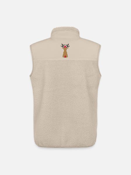 Kerstmis - Unisex Sherpa Gilet by Stanley/Stella - beige