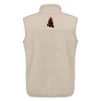 Stacked paragraphs - Unisex Sherpa Gilet by Stanley/Stella - beige - Back - AI Model Male 178 light (178cm)
