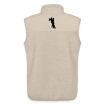 Tanzende, tanzende Paarschattenillustration - Unisex Sherpaweste von Stanley/Stella - Beige - Hinten - AI Model Male 178 light (178cm)