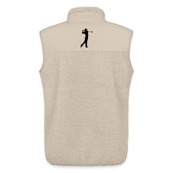 Logo de l’image d’ombre du joueur de golf - Veste sans manches sherpa unisexe Stanley/Stella - beige - Dos - AI Model Male 178 light (178cm)