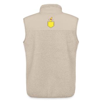 Coole Banane - Unisex Sherpaweste von Stanley/Stella - Beige - Hinten - AI Model Male 178 light (178cm)