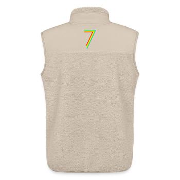 Schon 7 Jahre! - Unisex Sherpaweste von Stanley/Stella - Beige - Hinten - AI Model Male 178 light (178cm)