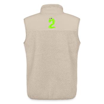 DinoZahl Zwei - Unisex Sherpaweste von Stanley/Stella - Beige - Hinten - AI Model Male 178 light (178cm)