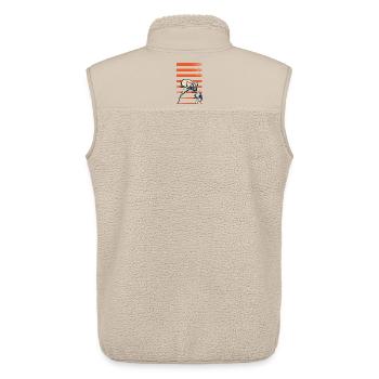 Joueurs de basket-ball - Veste sans manches sherpa unisexe Stanley/Stella - beige - Dos - AI Model Male 178 light (178cm)
