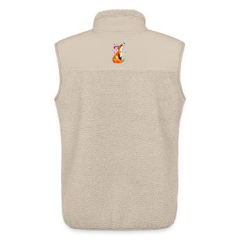 Color Explosion Fox - Unisex Sherpa Gilet by Stanley/Stella - beige - Back - AI Model Male 178 light (178cm)