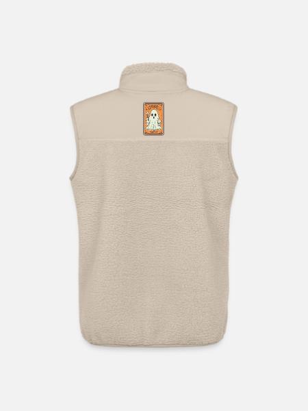 Tarot Card Ghost with Stick - Unisex Sherpa Gilet by Stanley/Stella - beige