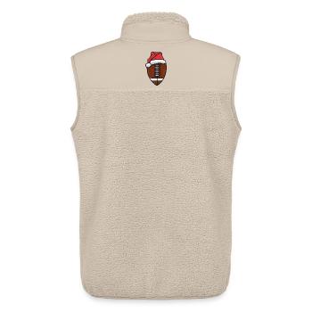 Football Santa Claus Hat - Unisex Sherpa Gilet by Stanley/Stella - beige - Back - AI Model Male 178 light (178cm)