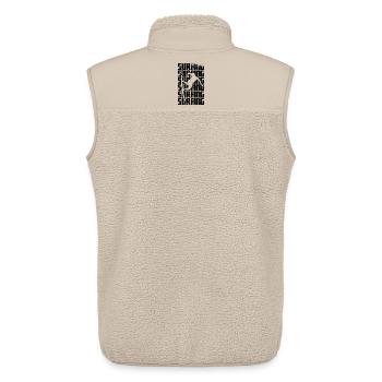 Surf - Veste sans manches sherpa unisexe Stanley/Stella - beige - Dos - AI Model Male 178 light (178cm)