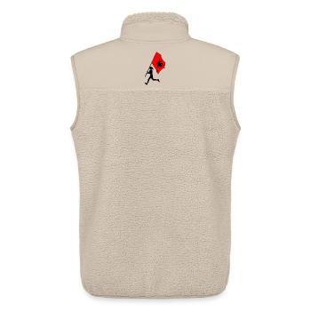 Flag Albania Woman Running - Unisex Sherpa Gilet by Stanley/Stella - beige - Back - AI Model Male 178 light (178cm)