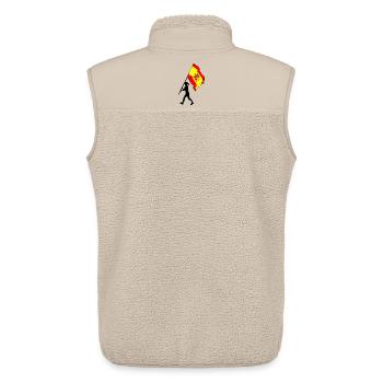 Flagge Spanien Frau Zu Fuß - Unisex Sherpaweste von Stanley/Stella - Beige - Hinten - AI Model Male 178 light (178cm)