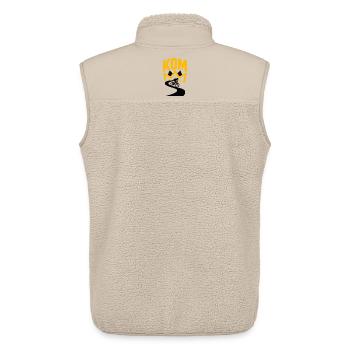 KOM Crown Ride - Unisex Sherpa Gilet by Stanley/Stella - beige - Back - AI Model Male 178 light (178cm)