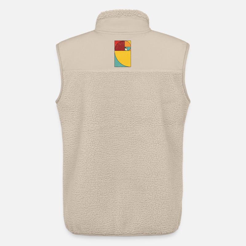 Fibonacci Spiral Geometry Art - Unisex Sherpaweste von Stanley/Stella - Beige