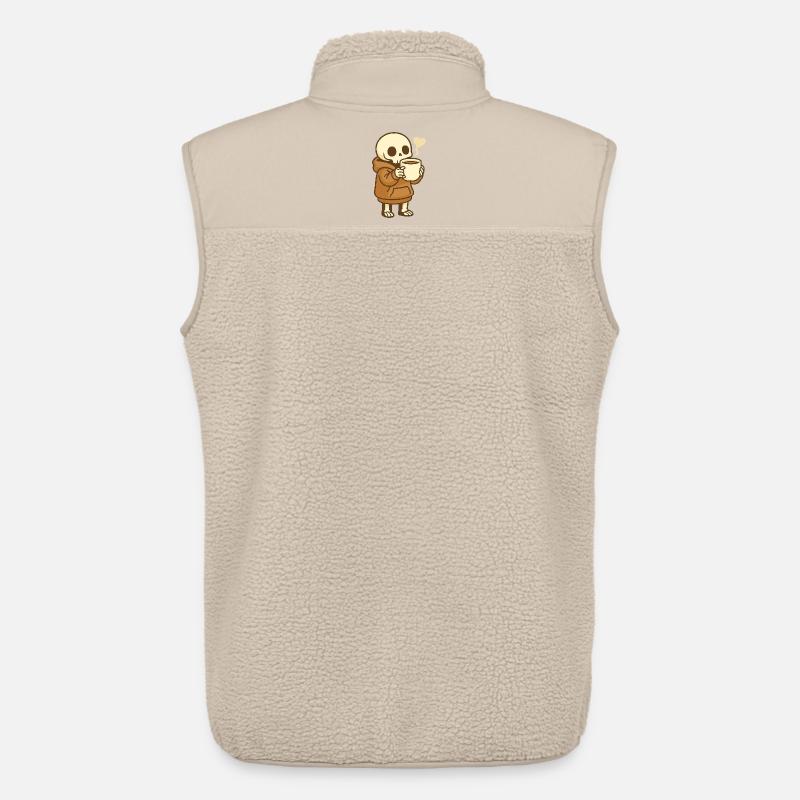 Cozy Kaffee Skelett – Kawaii Cute - Unisex Sherpaweste von Stanley/Stella - Beige