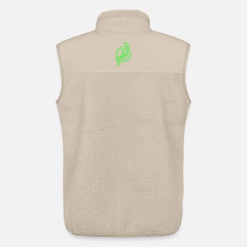 Neon Peace mit Blumenranke  - Unisex Sherpaweste von Stanley/Stella - Beige