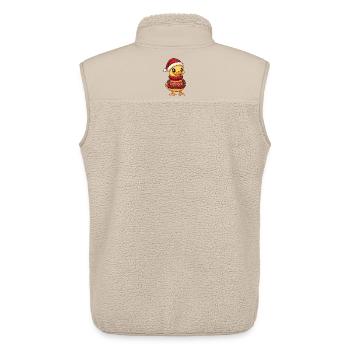 Ente Weihnachten Xmas - Unisex Sherpaweste von Stanley/Stella - Beige - Hinten - AI Model Male 178 light (178cm)