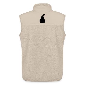 Pear silhouette fruit minimal - Unisex Sherpa Gilet by Stanley/Stella - beige - Back - AI Model Male 178 light (178cm)