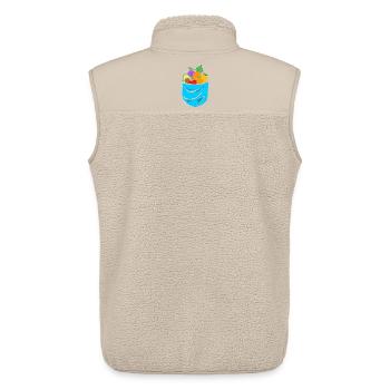 Food Nutrition Food - Unisex Sherpa Gilet by Stanley/Stella - beige - Back - AI Model Male 178 light (178cm)