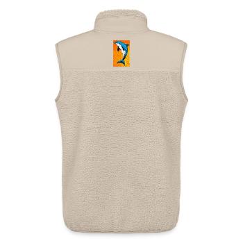 dauphin - Veste sans manches sherpa unisexe Stanley/Stella - beige - Dos - AI Model Male 178 light (178cm)