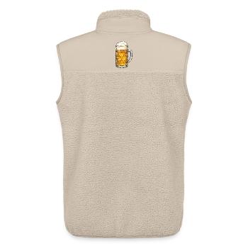 Tasse à bière avec mousse - Veste sans manches sherpa unisexe Stanley/Stella - beige - Dos - AI Model Male 178 light (178cm)