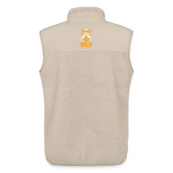 Bier Bierliebhaberin Mutter Mama - Unisex Sherpaweste von Stanley/Stella - Beige - Hinten - AI Model Male 178 light (178cm)