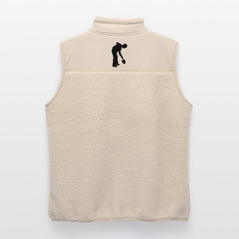 Hard Working Groundworker – Digging Crew Unisex Sherpa Gilet by Stanley/Stella