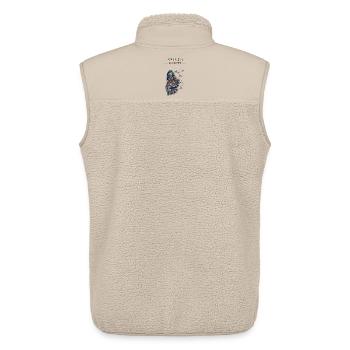 Bottes et flore sauvage hors piste - Veste sans manches sherpa unisexe Stanley/Stella - beige - Dos - AI Model Male 178 light (178cm)