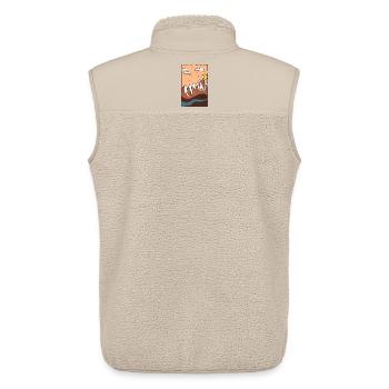 Berglandschaft Sonnenuntergang - Unisex Sherpaweste von Stanley/Stella - Beige - Hinten - AI Model Male 178 light (178cm)