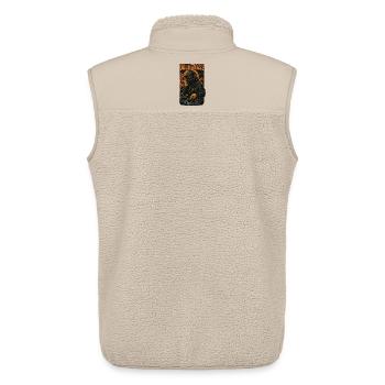 Schlagzeug und Bass - Unisex Sherpaweste von Stanley/Stella - Beige - Hinten - AI Model Male 178 light (178cm)