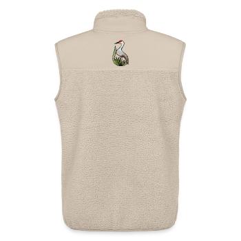 Kranich in Aquarell Pflanzenlandschaft - Unisex Sherpaweste von Stanley/Stella - Beige - Hinten - AI Model Male 178 light (178cm)