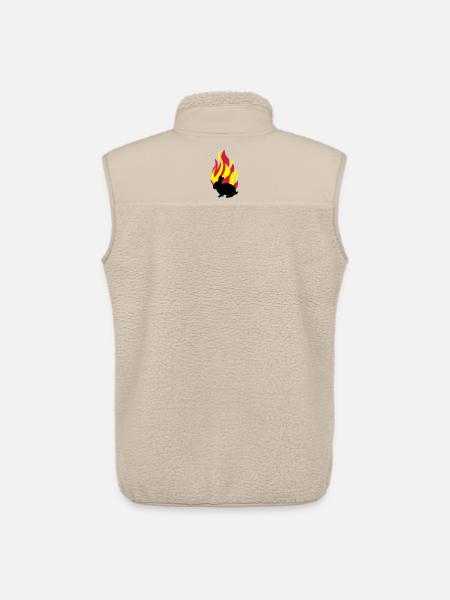 Lapin avec le feu - Veste sans manches sherpa unisexe Stanley/Stella - beige