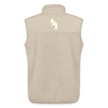 lait tetrapack - Veste sans manches sherpa unisexe Stanley/Stella - beige - Dos - AI Model Male 178 light (178cm)