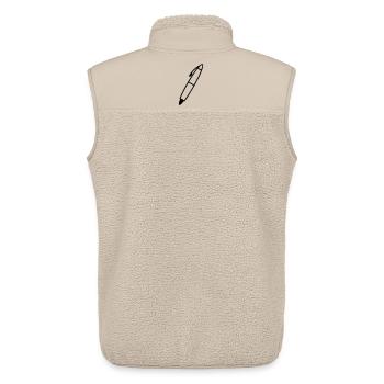Écriture stylo ombre figure transparente - Veste sans manches sherpa unisexe Stanley/Stella - beige - Dos - AI Model Male 178 light (178cm)