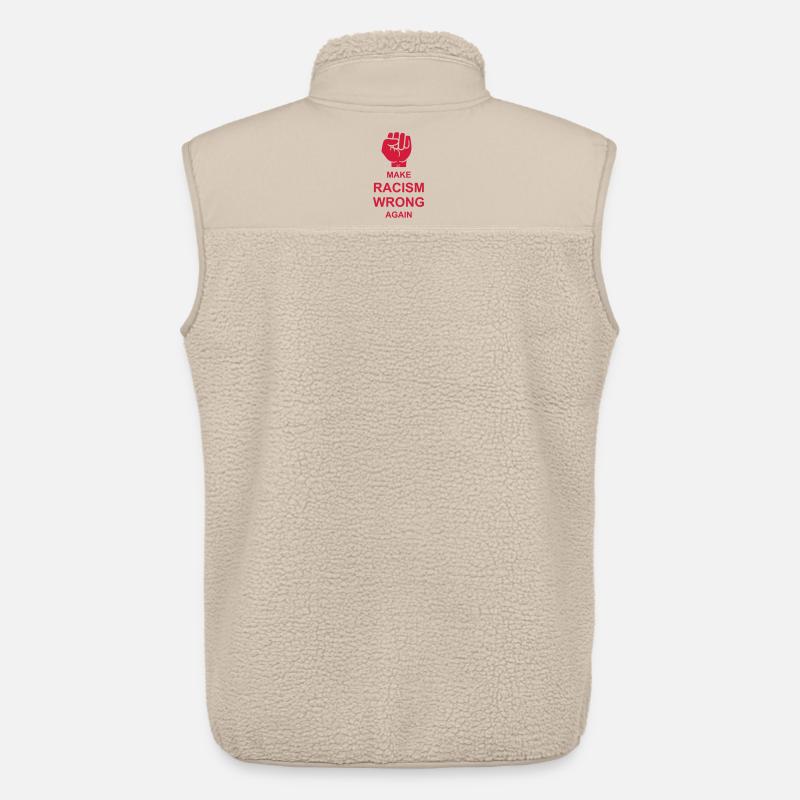 make racism wrong again - Unisex Sherpaweste von Stanley/Stella - Beige