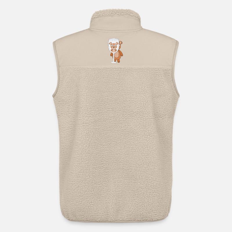 Ein Teddybär und leeres Glas - Unisex Sherpaweste von Stanley/Stella - Beige