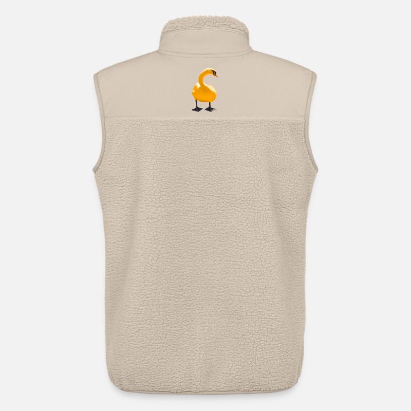 Eleganter Schwan Kunstdruck - Unisex Sherpaweste von Stanley/Stella - Beige