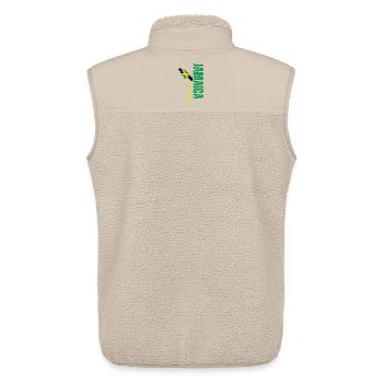 Fabriqué en Jamaïque, design vertical - Veste sans manches sherpa unisexe Stanley/Stella - beige - Dos - AI Model Male 178 light (178cm)