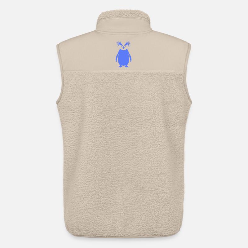 Minimalistischer Kaiserpinguin Silhouette Kunst - Unisex Sherpaweste von Stanley/Stella - Beige
