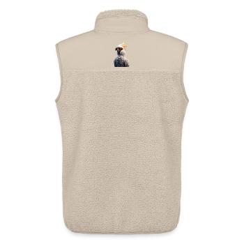 Perroquet Ara Perruche Cacatoès Amoureux des perroquets - Veste sans manches sherpa unisexe Stanley/Stella - beige - Dos - AI Model Male 178 light (178cm)