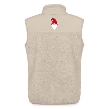 Gnom mit Red Hat Silhouette - Unisex Sherpaweste von Stanley/Stella - Beige - Hinten - AI Model Male 178 light (178cm)
