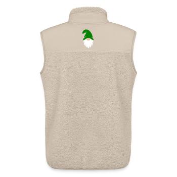 Emerald Gnome Garden Charm - Unisex Sherpa Gilet by Stanley/Stella - beige - Back - AI Model Male 178 light (178cm)