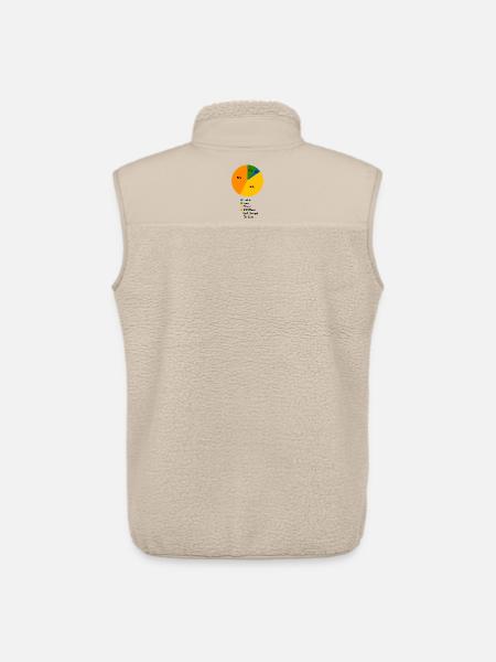Funny Fitness Pie Chart Gym Humor Funny Gym Girl - Unisex Sherpa Gilet by Stanley/Stella - beige