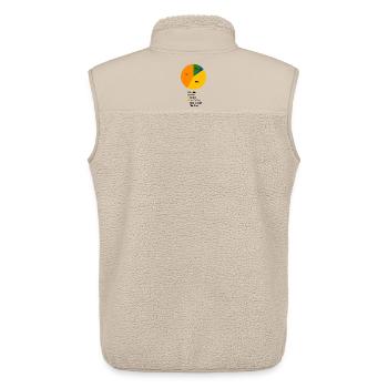 Funny Golfing Pie Chart Golf Humor Slogan - Unisex Sherpa Gilet by Stanley/Stella - beige - Back - AI Model Male 178 light (178cm)