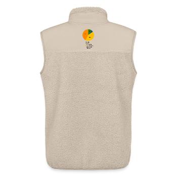 Graphique circulaire de la vie dans les courses de chevaux Art équestre drôle - Veste sans manches sherpa unisexe Stanley/Stella - beige - Dos - AI Model Male 178 light (178cm)