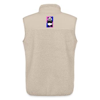 panda - Unisex Sherpa Gilet by Stanley/Stella - beige - Back - AI Model Male 178 light (178cm)
