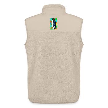 penguin - Unisex Sherpa Gilet by Stanley/Stella - beige - Back - AI Model Male 178 light (178cm)