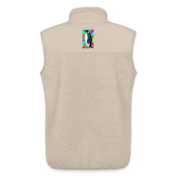 penguin - Unisex Sherpa Gilet by Stanley/Stella - beige - Back - AI Model Male 178 light (178cm)