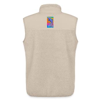 dolphin - Unisex Sherpa Gilet by Stanley/Stella - beige - Back - AI Model Male 178 light (178cm)