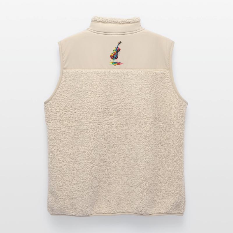 Violin with dripping paint Unisex Sherpa Gilet by Stanley/Stella