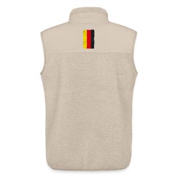 Deutschland Flagge Grunge Fussball Fan Shirt - Unisex Sherpaweste von Stanley/Stella - Beige - Hinten - AI Model Male 178 light (178cm)