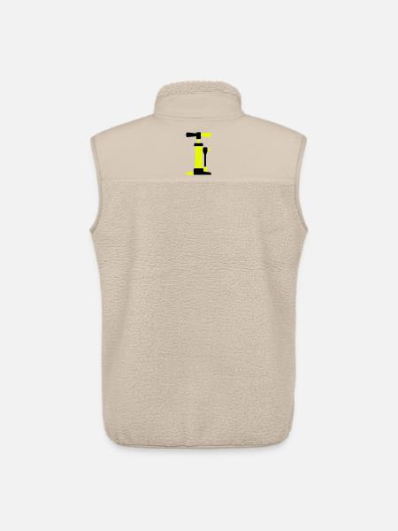 Bicycle Air Pump Graphic - Unisex Sherpa Gilet by Stanley/Stella - beige